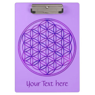 Blume des Lebens / Flower Of Life pink blue Clipboard