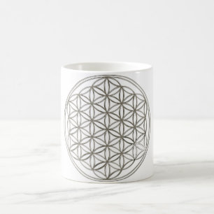 Blume des Lebens / Flower Of Life   silver big Coffee Mug