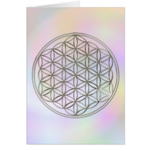 Blume des Lebens / Flower Of Life silver pastell
