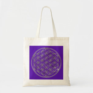 Blume des Lebens / Flower Of Life silver violet Tote Bag