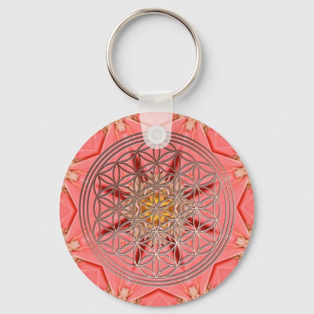 Blume des Lebens Key Ring (Front)