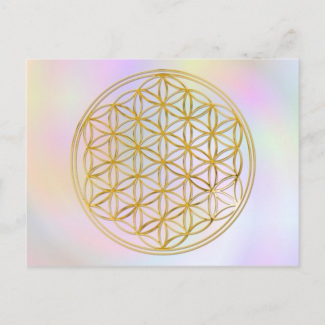 Blume des Lebens | klein pastell Postcard (Front)