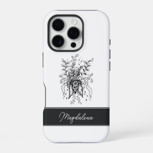 Blume Tangle Art, gezeichnet - iPhone 16 Pro Case