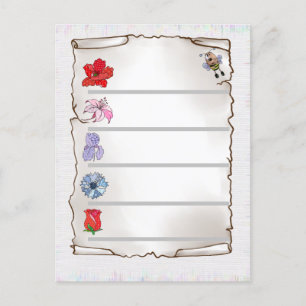Blumenmerkblatt postcard