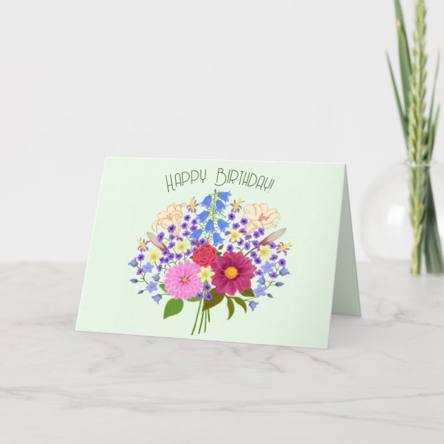 Blumenstrauss Folded Geeting Card (Front)