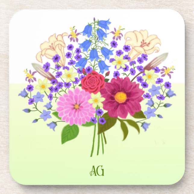 Blumenstrauss Hard Plastic Coasters (Front)