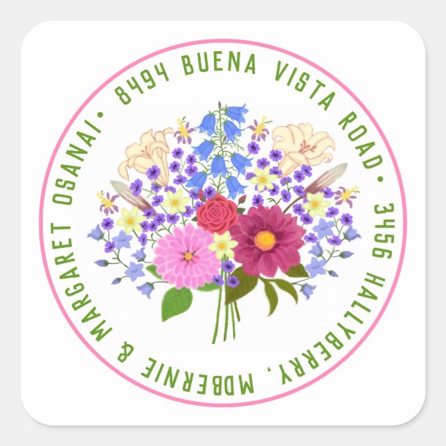 Blumenstrauss Square Sticker (Front)