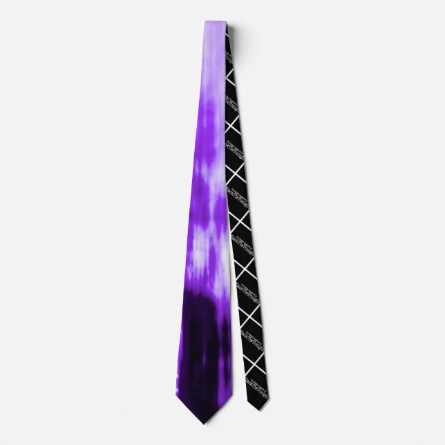 "Blur" - Purple and White Abstract NeckTie (Front)