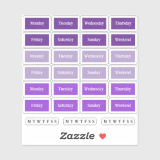 Blurbs. Days Of The Week - Purple Hues