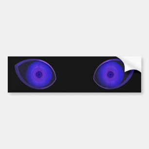 Blurple Very Evil Eyes Bumper Sticker