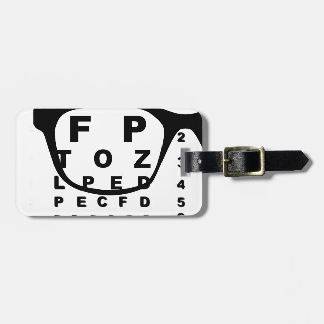 Blurr Eye Test Chart Luggage Tag (Front Horizontal)