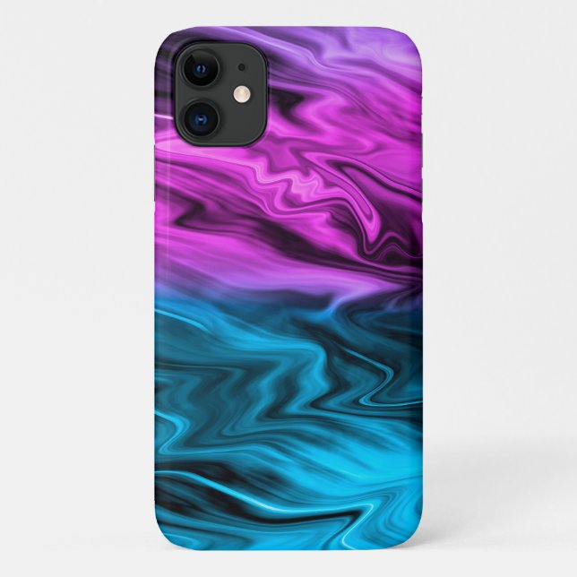 Blurred background fashionable crimson and blue Case-Mate iPhone case (Back)