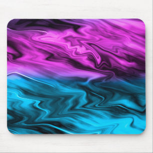 Blurred background fashionable crimson and blue mouse pad