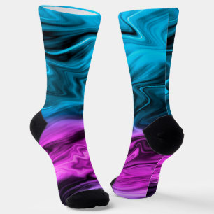 Blurred background fashionable crimson and blue s socks