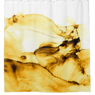 Blurred background. Night city lights blur. Retro Shower Curtain