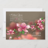 Blurred Blossoms Invitation