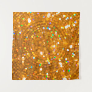 Blurred bokeh christmas golden luxury. tapestry