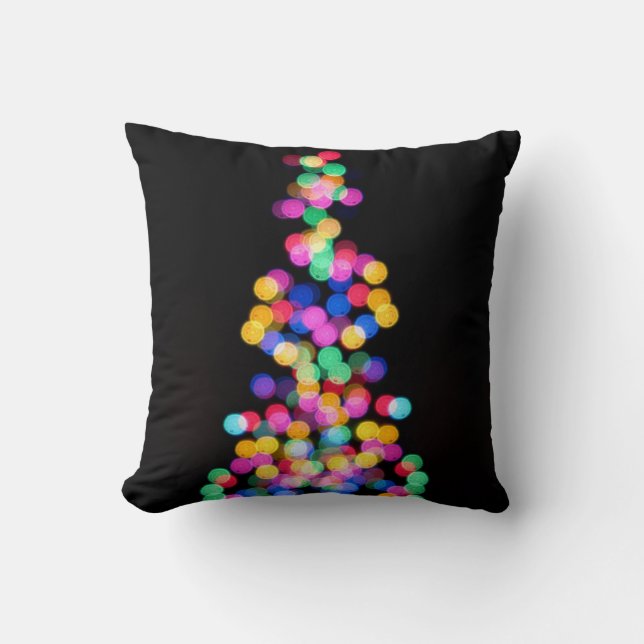 Blurred Christmas Lights Cushion (Front)