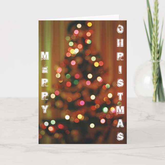 Blurred Christmas tree lights Card (Front)