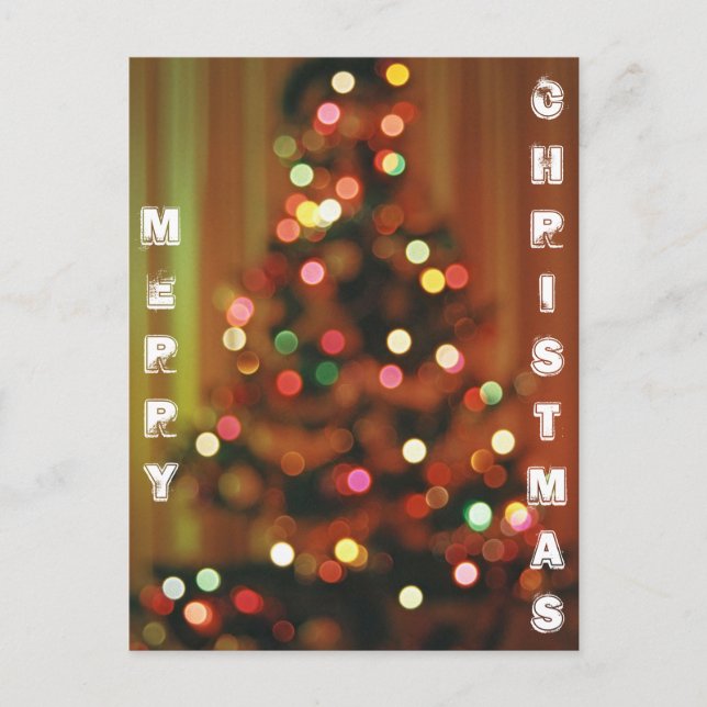 Blurred Christmas tree lights Postcard (Front)