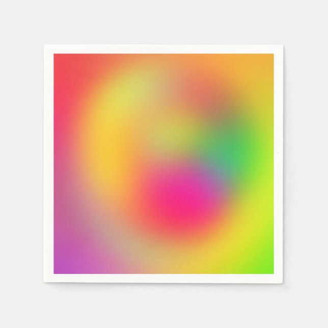 Blurred Colourful 80s Colours Napkin (Front)