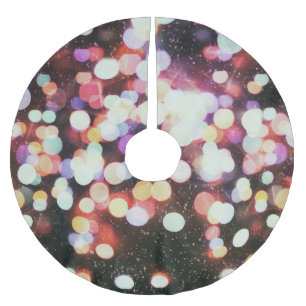 Blurred concert lights: defocused entertainment. brushed polyester tree skirt