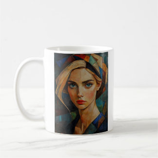 "Blurred Focus with Geometric Clarity Coffee Mug