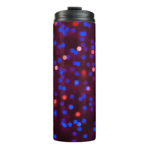 Blurred glittering christmas lights. Blurred abstr Thermal Tumbler