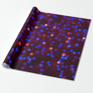 Blurred glittering christmas lights. Blurred abstr Wrapping Paper