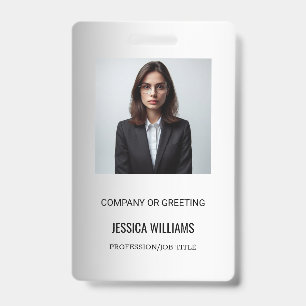 Blurred Grey Background Blurred Gerbera Flower ID Badge