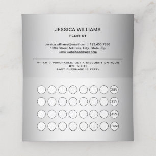 Blurred Grey Background Blurred Gerbera Flower Loyalty Card