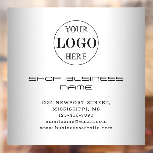 Blurred Grey Background Custom Logo Business