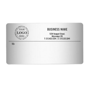 Blurred Grey Background Custom Logo Business