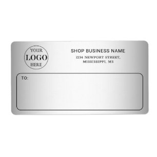 Blurred Grey Background Custom Logo Business