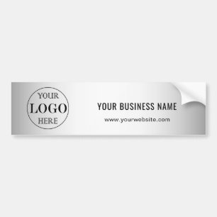 Blurred Grey Background Custom Logo Business Bumper Sticker