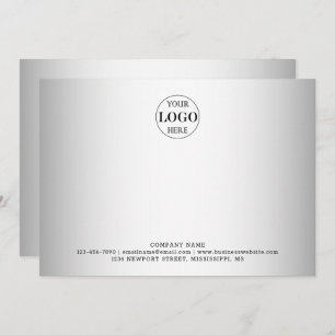 Blurred Grey Background Custom Logo Business Card