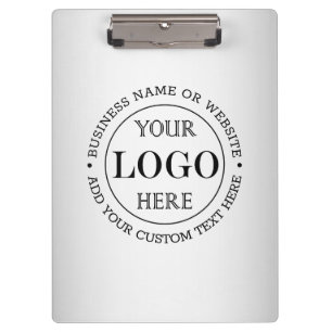 Blurred Grey Background Custom Logo Business Clipboard