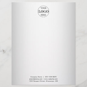 Blurred Grey Background Social Media Logo Business Custom Letterhead