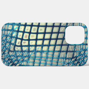Blurred grey cyan similar to tangle of fishing net iPhone 12 pro max case