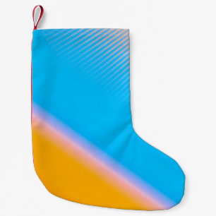 blurred image with gradient colours design in abst small christmas stocking