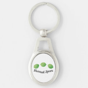 Blurred Limes Key Ring