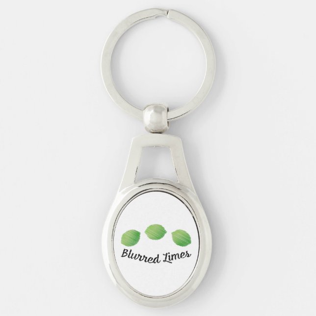 Blurred Limes Key Ring (Front)