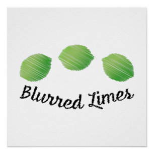 Blurred Limes Poster