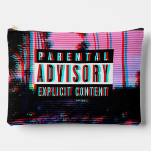 Blurred Out Parental Advisory Accessory Pouch