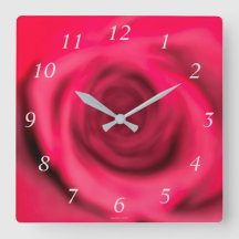 Blurred Rose Wall Clock
