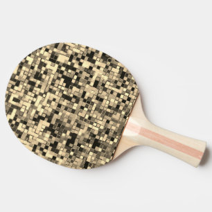 Blurred small squares or tiles, khaki or beige ping pong paddle