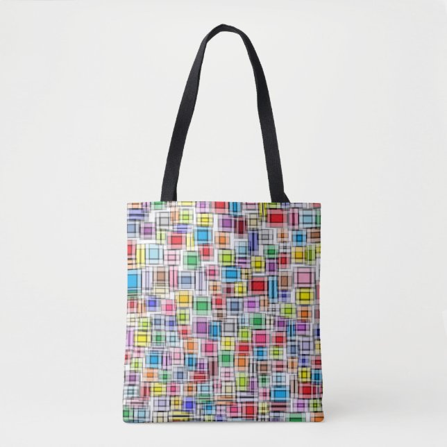 Blurred Squares Tote Bag (Front)