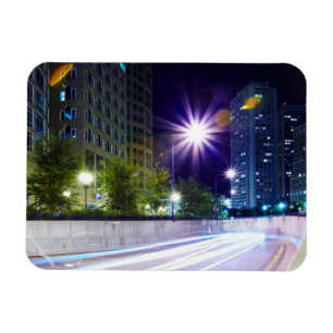Blurred Traffic at Night Magnet