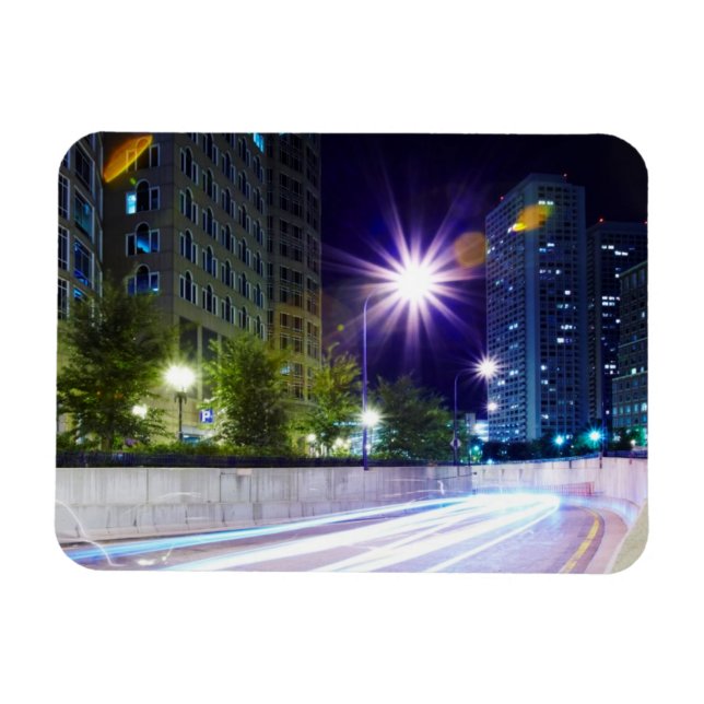 Blurred Traffic at Night Magnet (Horizontal)