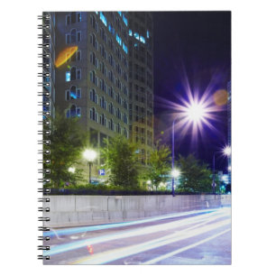 Blurred Traffic at Night Notebook